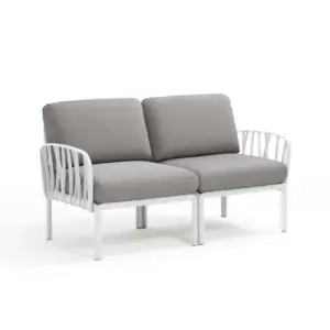 Outdoor Sofa 2 Seater Komodo Grey White